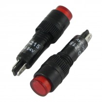 DC 24V 8mm Neon Pilot Light Indicator Lamp Red (Bag of 10)