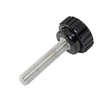 8mm Male Thread Diameter Screw On Type Knurled Knob Blk