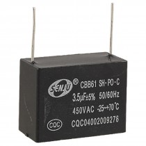 3.5uF AC 450V Radial Lead Polypropylene Film Motor Capacitor