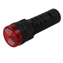 AC 12V Buzzer Alarm Red LED Accident Signal Indicator Light