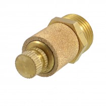 1/2" PT Thread Brass Adjustable Pneumatic Muffler Sound Eliminator