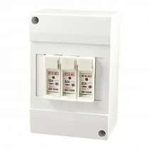 AC 380V 32A 3P 10 x 38mm Cylindrical Fuse Holder with LED Lamp