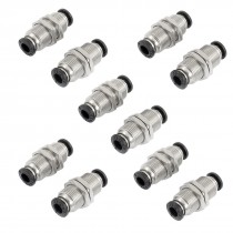 10 Pcs 6mm Pneumatic Air Valve Push In Joint Quick Fittings Adapter