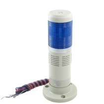 24V AC/DC Blue LED Industrial Signal Tower Light Lamp Flash with Buzzer