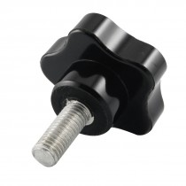 50mm Diameter Black Plastic Head Screw On Star Knob Egjgv