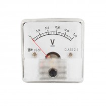 Square Plastic Housed DC 0-1V Volt Meter Analog Panel