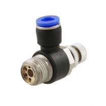 8mm Tube 16mm Threaded Pneumatic Speed Controller Quick Fittings