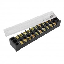 600V 15A 10 Position Screw Wiring Terminal Block Barrier