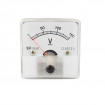 Square Plastic Clear Face DC 0-150V Voltage Panel Meter
