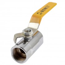 Yellow Lever Handle 1/2" NPT Female Threaded Full Port Ball Valve