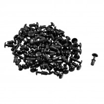 300 Pcs Black Nylon 3.5mm Bottom Dia Push Clips Rivets Fasteners R3560