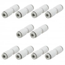 10 Pcs 4mm 5/32" Tube Straight Pneumatic Push in Quick Connector Jointer