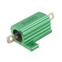 Green 10 Watt 20 Ohm 5% Aluminum Shell Wire Wound Resistor