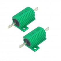 25W 0.8 Ohm Screw Tap Mounted Aluminum Housed Wirewound Resistors 2 Pcs
