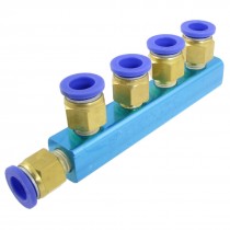 12mm Pneumatic Air Hose Piping 5 Way One Touch Fitting Quick Coupler