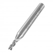 5/8" Dia Straight Shank 3 Flutes Cutter End Mill Silver Tone