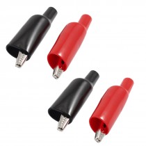 8 Pcs Plastic Covered Test Lead Alligator Clips Clamps 50mm