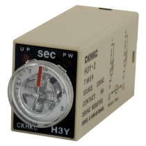 H3Y-2 AC 220V DPDT 0-3 Seconds 3S 8 Pins Power on Time Delay Relay