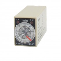 H3Y-2 AC 220V DPDT 0-3 Minutes 3Min 8 Pins Power on Time Delay Relay