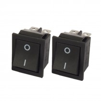 2pcs 16A/20A 250V/125V AC 6 Pin DPDT ON/ON I/O Snap In Boat Rocker Switch
