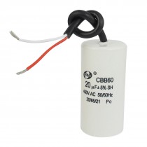 CBB60 AC 450V 20uF Cylinder Shape Non Polar Motor Capacitor