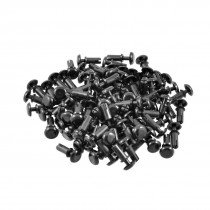100 Pcs Black Nylon 4.0mm Bottom Dia Push Clips Rivets Fasteners R4090