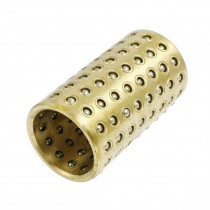 22mm x 50mm Gold Tone Brass Ball Bearing Cage Bushing Retainer