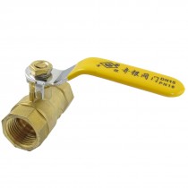 Female to Female 1/2" PT Threaded Full Port Lever Handle Brass Ball Valve