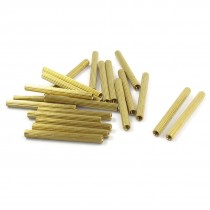 20 Pcs Female Threaded Pillars Brass Standoff Spacer Gold Tone M2x31mm