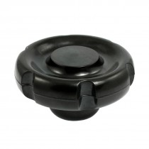 Female Threaded Screw On Type M12 75mm Diameter Corrugated Knob Black