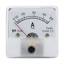 Plastic Housing AC 50A Class-2.5 Current Analogue Ampere Panel Meter