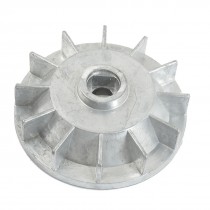 8mm Bore Dia Backward Curved Blades Centrifugal Type Fan Impeller Silver Tone
