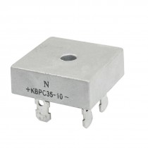 KBPC35-10 1000V 35A Single Phase Bridge Rectifier Half-Wave Silver Tone