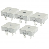 5x KBPC35-10 1KV 35A Single Phase Bridge Rectifier Half-Wave Silver Tone