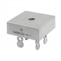 KBPC25-10 1000V 25A Single Phase Bridge Rectifier Half-Wave Silver Tone