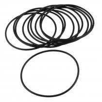 2.5mm x 75mm Black Nitrile Rubber Sealing O Ring Seal Washer Grommets 10 Pcs