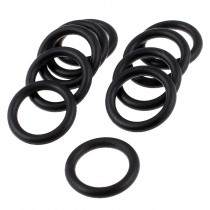 2mm x 13mm Black Nitrile Rubber Sealing O Ring Seal Washer Grommets 10 Pcs