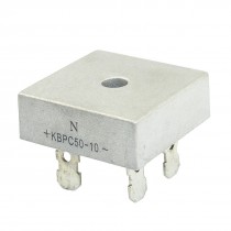 KBPC50-10 1000V 50A Single Phase Bridge Rectifier Half-Wave Silver Tone