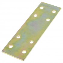 Furniture Straight Bracket Fastener 110mm x 35mm x 1.5mm Brass Tone