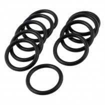 2.5mm x 21mm Black Nitrile Rubber Sealing O Ring Seal Washer Grommets 10 Pcs