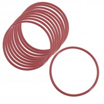 10 Pcs 47 x 2mm Mechanical Rubber O Ring Oil Seal Gaskets Red