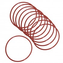 10 Pieces 58mm x 2mm Rubber O-ring Oil Seal Sealing Ring Gaskets Red