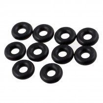 2mm x 6mm Black Nitrile Rubber Sealing O Ring Seal Washer Grommets 10 Pcs