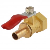 3/8" NPT Female Thread to 8mm Hose Barb Lever Handle Brass Ball Valve