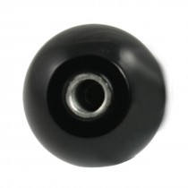 2 x 2/5" Dia Threaded Handling 40mm Dia Black Round Ball Knobs