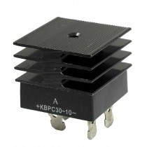 KBPC30-10 30A 1KV Single Phase Bridge Rectifier Half-Wave Black w Heatsink