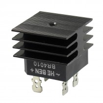 BR4010 40A 1KV Single Phase Bridge Rectifier Half-Wave Black w Heatsink