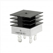 KBPC20-10 20A 1KV Single Phase Bridge Rectifier Half-Wave White w Heatsink