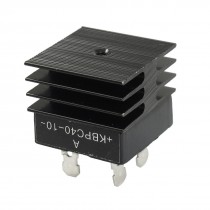 KBPC40-10 40A 1KV Single Phase Bridge Rectifier Half-Wave Black w Heatsink