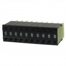 10 Pcs KM3 0-9 Digital BCD Code Coded Pushwheel Switches Black 31mm x 10mm